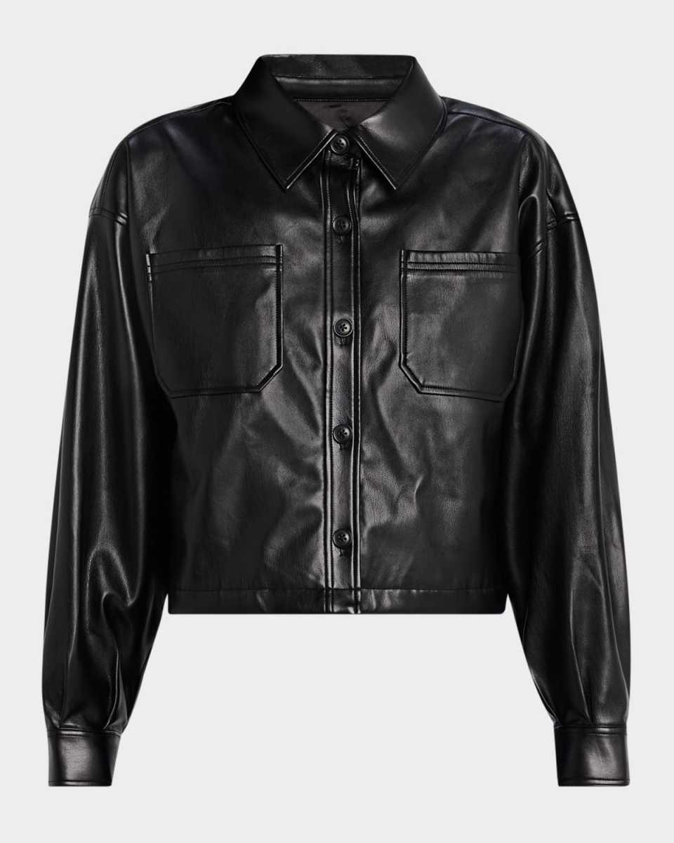 Connor Faux Leather Shacket